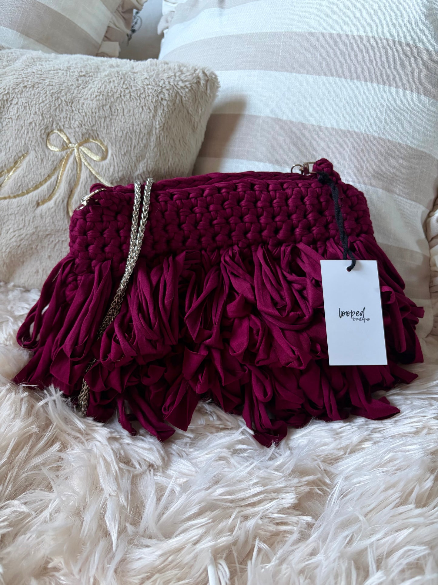 dark cherry 'loopy' bag